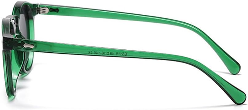 Retro Round Sunglasses for Women Men Polarized Vintage Style Round Sunglasses UV Protection Eyewear Outdoor Green Grey image 4 of 7 B0D46X6RW5