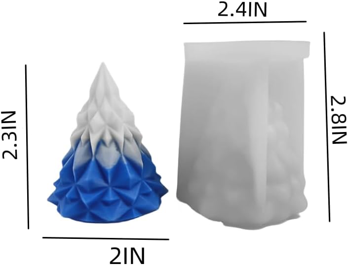 Miniatura 2 de Iceberg - Molde para velas con fragancia geométrica, molde para árbol de Navidad, adornos decorativos de Navidad, molde de silicona reutilizable