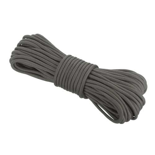 Rebower 550 Paracord Rope 49ft, 4mm Thin Paracord Nylon Cord 7-Strand Core [for Tent Camping Outdoor Gear] - Grey by Rebower - Used condition - CA$11.01