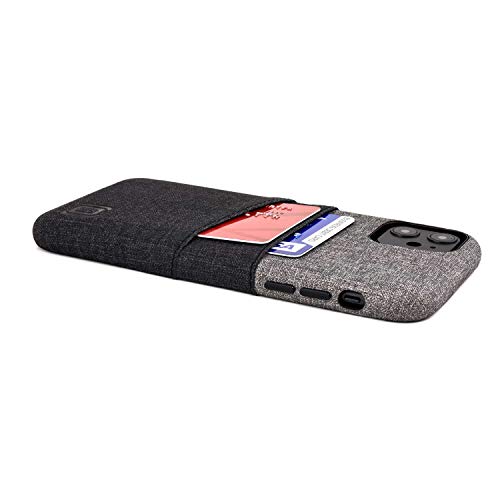 Dockem Iphone 11 Wallet Case: Built-In Metal Plate For Magnetic Mounting & 2 Card Holders (6.1" Luxe M2 Synthetic Leather, Black & Grey) #TOP5