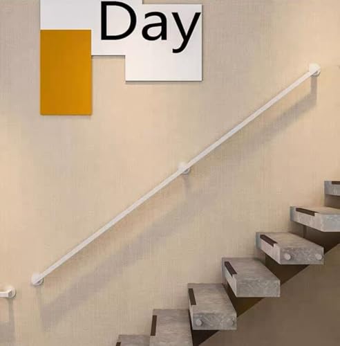 Pasamanos de seguridad de 400 cm color blanco para prevenir caídas en escaleras