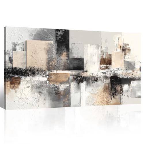 BewDalky Neutral Abstract Wall Art - Large Modern Canvas Prints