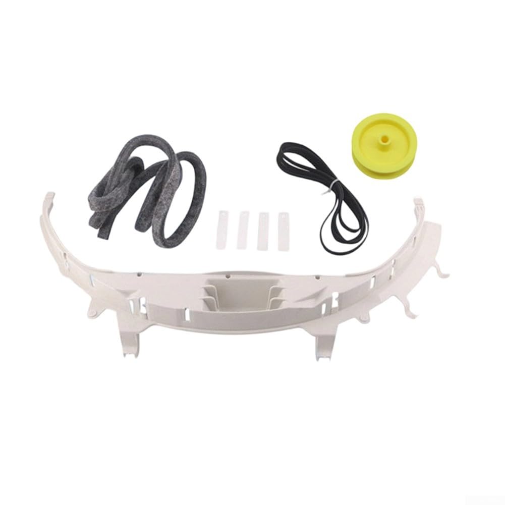 Kit de rodamientos de tambor para secadora de carga frontal GE con correa de transmisión de rodamiento superior, deslizamientos de rodamiento de fieltro y deslizadores (WE12X83)