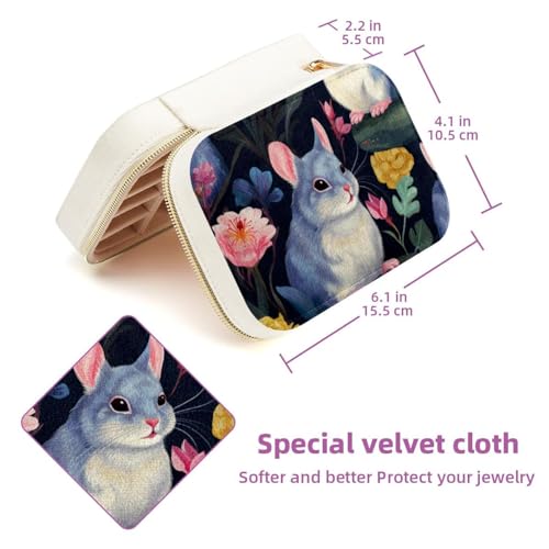 Support bijoux lapin pour filles, idéal rangement voyage - 6