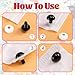 1000 Pcs 6-14mm Safety Eyes and Noses for Crocheting, Black Plastic Safety Eyes with Washers, Craft Doll Eyes for Stuffed Animals, DIY Accessories, Safety Eyes for Amigurumi, Assorted Sizes