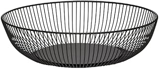 NUTRIUPS Fruit Bowls Black Wire Fruit Basket Fruit Bowls for The Kitchen Black Wire Fruit Basket Fruit Bowl for The Kitchen Large Fruit Bowl Wire Fruit Bowl for Fruit and Vegetables (Black)