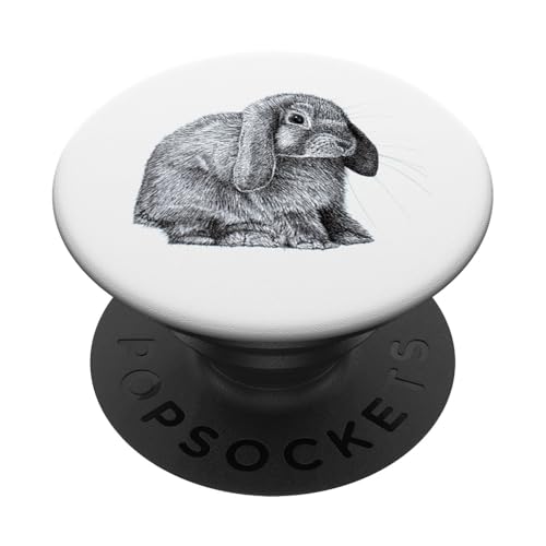 Cute Lop Eared Bunny Rabbit PopSockets PopGrip: Swappable Grip for Phones & Tablets PopSockets Adhesive PopGrip