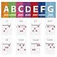 Basic Guitar Theory Poster Set, 56 Gitarren-Akkorde Lernkarten und Gitarren-Akkorddiagramm, für Musikerziehung und Anfänger