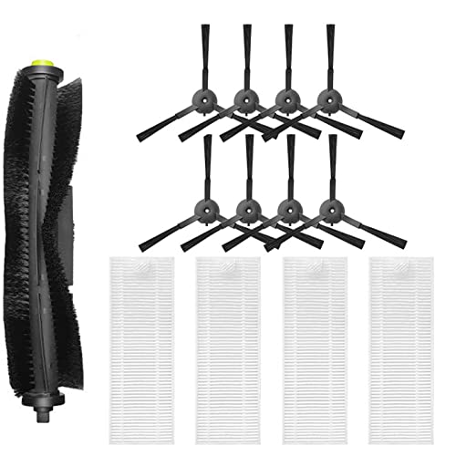 Chuancheng Replacement Kit for Qihoo 360 S10 X100 MAX Robotic Vacuum Cleaner Spare Parts, HEPA Filter Roller Brush Roll Side Brush
