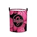 Personalized Pink Basketball Waterproof Laundry Basket Handles Collapsible Hamper Storage Basket for Office Bathroom