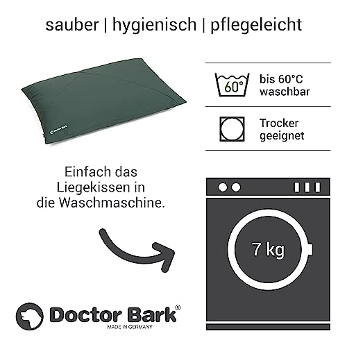 Doctor Bark Country Hundekissen Mittelgroße Hunde Waschbar - Hundebett Weich - Liegekissen Kuschelig Pflegeleicht - GreenLabel (Country-Kissen - M, Grün)