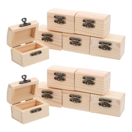 Coffret en bois brut à charnières pour ranger les petits objets sans risquer de les perdre - 2
