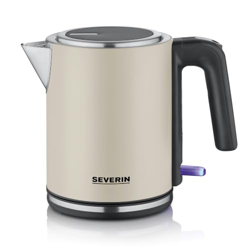 Severin elektrischer Wasserkocher 1L, Kalkfilter, 1-Hand-Bedienung, 2400 W – Ansicht 1