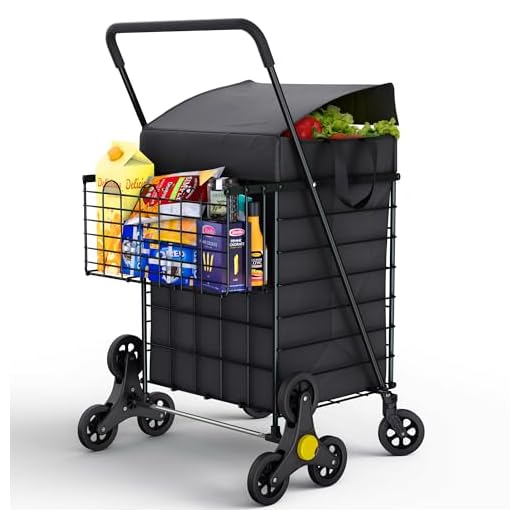 Stairs Climbing Shopping Cart with Swivel Wheels