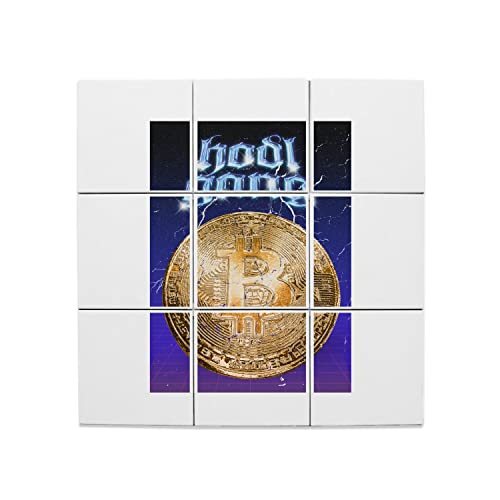 Blockchain tableau céramique HODL Gang 60x60cm pour bureau trading et business