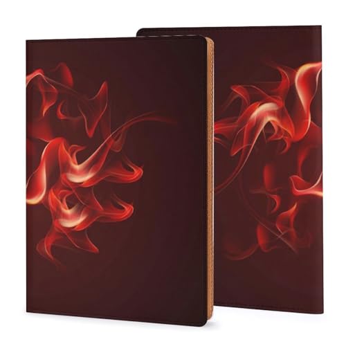 Couverture pour plans d'écriture quotidiens au bureau et voyage similicuir A5 Red Flame