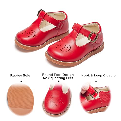 Image of Felix & Flora Toddler Girl Mary Jane Dress Shoes - School Oxford Flats for Girl Party Shoes.