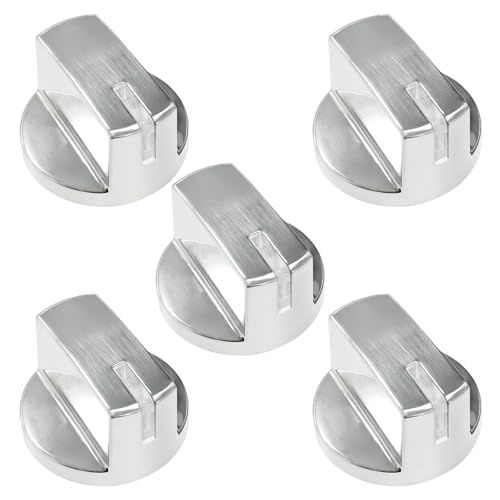 5 Pack AEZ73293801 Burner Control Stove Knobs Replacements Compatible with LG Range/Stove Gas Cooktop LCG3011ST LCG3611ST LCG3091ST LCG3691ST