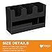 Beego 4-Compartment Cup Holder for Countertop - 2-Tier Black Acrylic Cup Dispenser Coffee Station Paper Cup and Lid Organizer Condiment Storage for Restaurant Breakroom Kitchen Bar Accessories