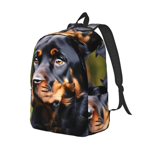 Mochila de viaje Rottweiler con estampado resistente de patrón continuo 2