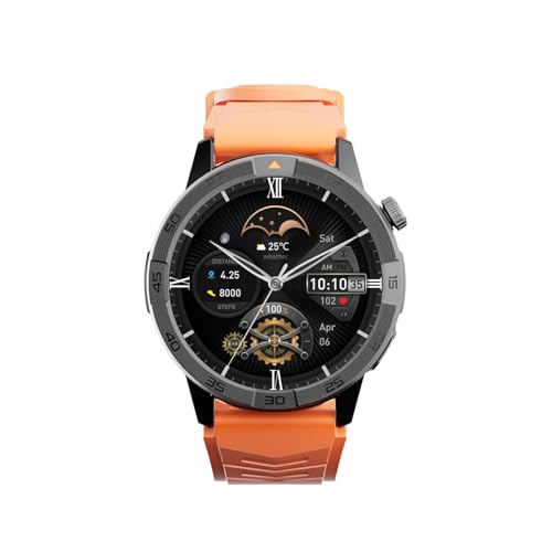 AGM Legion Pro Militär Smartwatch Herren, Robuste Fitnessuhr Wasserdicht 5ATM, 1,43' AMOLED Outdoor Sportuhr mit GPS, Offline-Karten für Routenaufzeichnung, MIL-STD-810H, Anrufe, 2 Armbänder