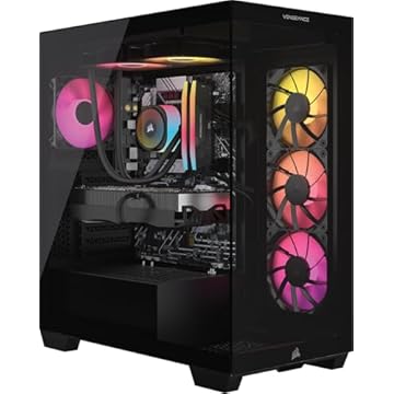 Corsair Vengeance a7500 PC para jogos – CPU AMD Ryzen 7 7800X3D resfriada a líquido – GPU NVIDIA GeForce RTX 5070Ti – Memória DDR5 Vengeance RGB 32GB – SSD M.2 de 1TB – Preto