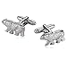 ANAZOZ Manschettenknöpfe 1 Paar aus Edelstahl 1.1×2.2 cm Eisbär Silber Elegante Cufflinks Herren Schmuck Tolles