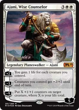 Magic: The Gathering - Ajani, Wise Counselor - Foil - Planeswalker Deck Exclusive - Core Set 2019-L8