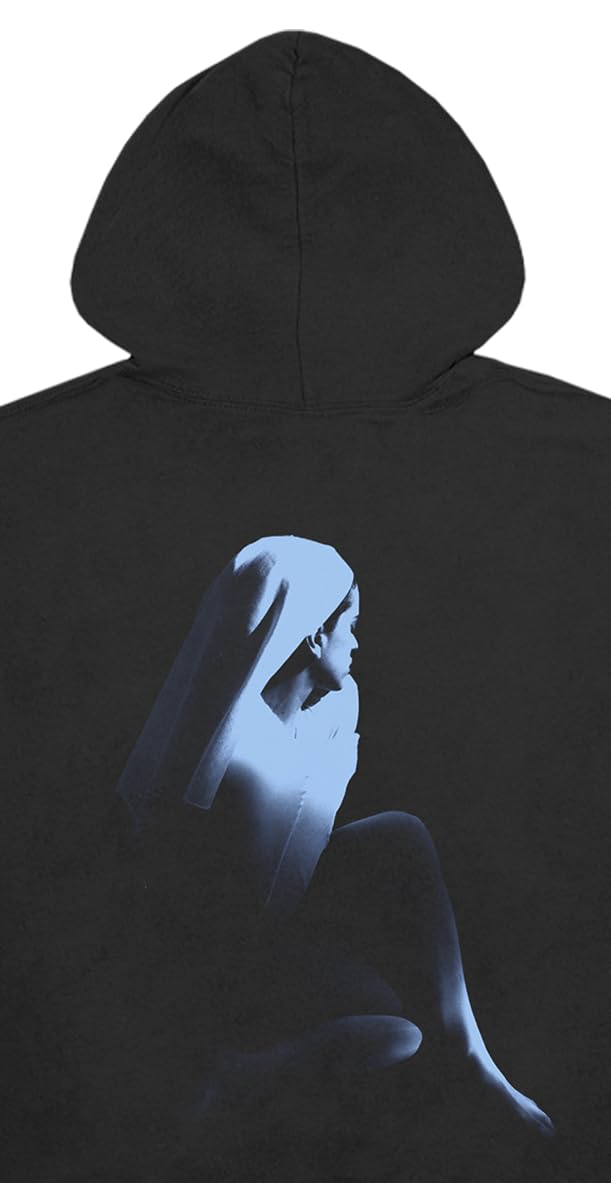 ROSALÍA Unisex Official Merch Rosalía Lux Cross Hoodie Black Kapuzenpullover (1er Pack)
