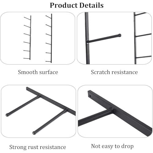 Estantería de pared para esterillas de yoga, rodillos de espuma y monopatines 6