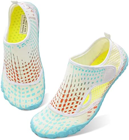 Womens and Mens Water Shoes Thicken Soles Cozy Breathable Barefoot Athletic Aqua Shoes for Beach Swim Pool Diving Hiking Water Sports 8.5 Women/7.5 Men