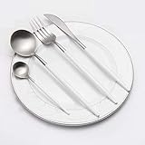 Alle Unsere Edelstahl-Besteck, HABEN sterben FDA, LFGB und ?EU-Food Safe Test? bestanden. Perfekt für Ihr Abendessen oder Dienen Freunde in Hochzeit, Geburtstag, Steak und Campingzeit Partei.