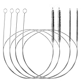 Imaictuu 4PCS Tube Cleaner Brush 39 Inches Extra Long Straw Cleaner Brush with Soft Nylon Bristle for Cleaning Straw, Kegerator, Feeding Tube, Line, and Pump （Black）