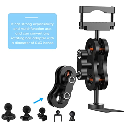 Image of SDSACZMU Radar Detector Mount,Aluminum Rearview Mirror Rod Radar Bracket,for Escort /Beltronics Vector /Rocky Mountain Phantom-T Radar