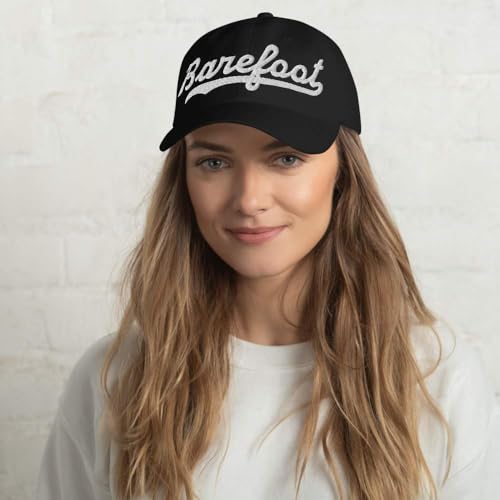 Gorra de béisbol Barefoot ajustable unisex negra miniatura 2