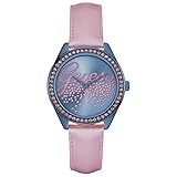  Guess Damen Analog Quarz Uhr mit Leder Armband W0161L3