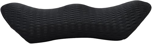 Miniatura 2 de couponhub Almohada de apoyo lumbar para trabajar, almohada de espuma viscoelástica negra para silla de oficina, almohada de respaldo de asiento de