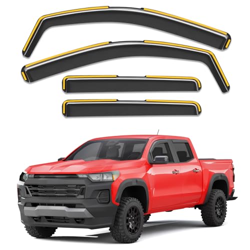 Image of Window Visors Rain Guards for Chevy Colorado /GMC Canyon 2023-2026 Crew Cab