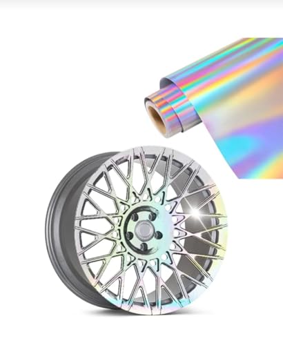 Hologram Gökkuşağı Rainbow Parlak Araç Motosiklet Jant Kaplama Suni Yem Folyosu (50 cm X 1Metre)