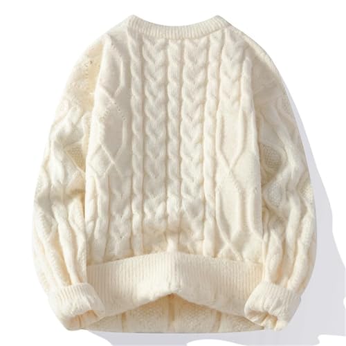 Men Winter Loose Warm Knit Sweater O-Neck Casual Knitted Pullovers2