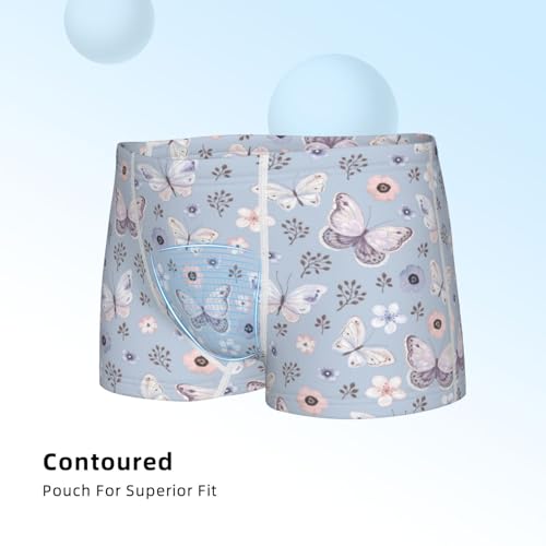 Boys' Cotton Boxer Brief Soft Underwear-Blue Butterfly4