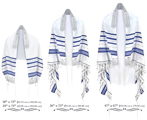 Zion Judaica Tallit Prayer Shawl with Talit Bag Certified Kosher Talis Gadol with Certified Tzitzit Israel Import4