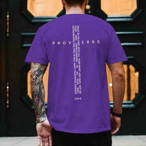 Image of Christian Shirts for Men Vintage Religious Cross Bible Verse T-Shirt Jesus Faith Tshirt Inspirational Graphic Tees