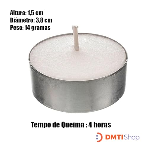 Velas Rechaud Com Base De Alumínio - 4hs - 50 unidades