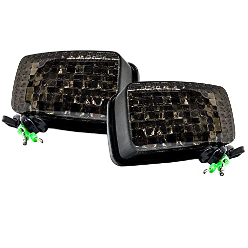 OZ-USA Rhino Smoke Lens Red LED Tail/Brake Light Compatible with Rhino UTV 450 660 700 SxS 4x4