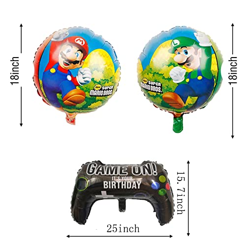 Mario Brothers Foil Balloons Mario Birthday Party Supplies 6Th Mario Party Decorations For Kids Birthday (Mario 6Th Birthday) #TOP3