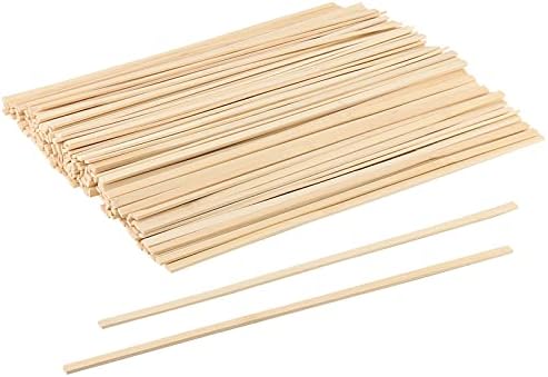 LEXININ 200 PCS 15.7 x 3/8 Inch Natural Bamboo Sticks, 40cm x 9mm Bamboo Sticks, Wooden Paint Sticks Wood Strips for Craft Projects