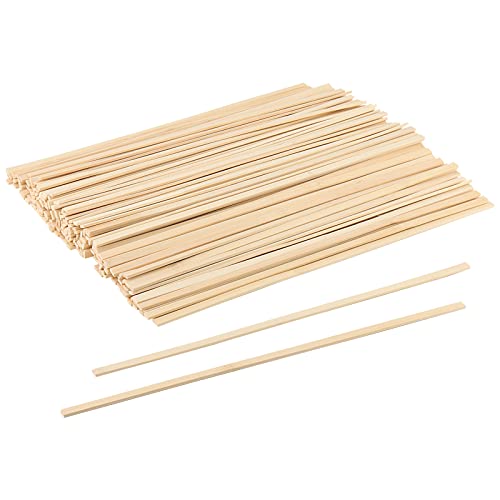 Lexinin 200 Pcs 15.7 X 3/8 Inch Natural Bamboo Sticks, 40Cm X 9Mm Bamboo Sticks, Wooden Paint Sticks Wood Strips For Craft Projects #TOP5