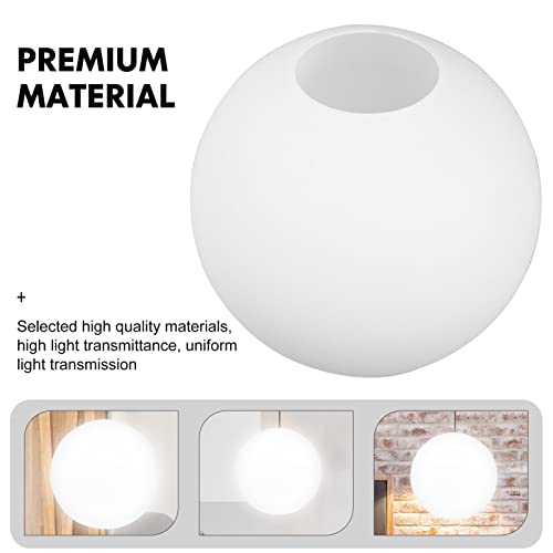 Vaguelly 551638IN36D0D9NWYB9A 5Inch Glass Globes Shade For Light Fixtures - White Frosted Glass Globe Lamp Shades thumb #1