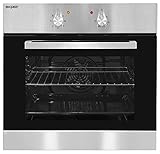 Exquisit Einbau-Backofen EBE 555-2 U | Einbaubackofen | 59 L Garraum | edelstahl, inox